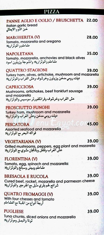 vittorios menu